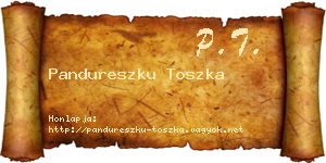 Pandureszku Toszka névjegykártya